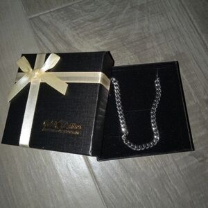 Authentic Stainless Steel Cuban Link Silver Chain Necklace
